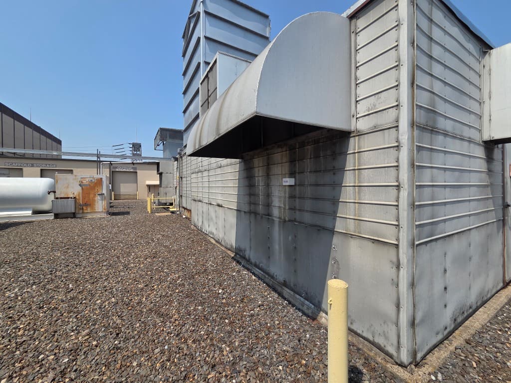 Wider field view of the same retrofit installation on an existing turbine